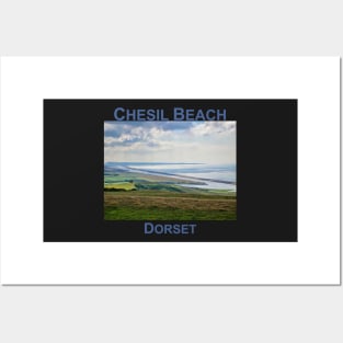 Chesil Beach, Dorset, England UK.  British coast art design Posters and Art